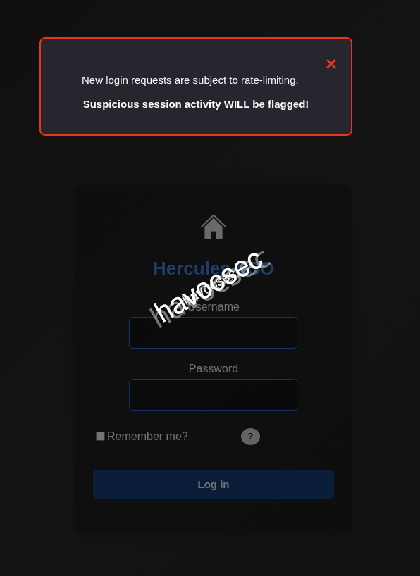 Hercules Website Login Rate-Limiting