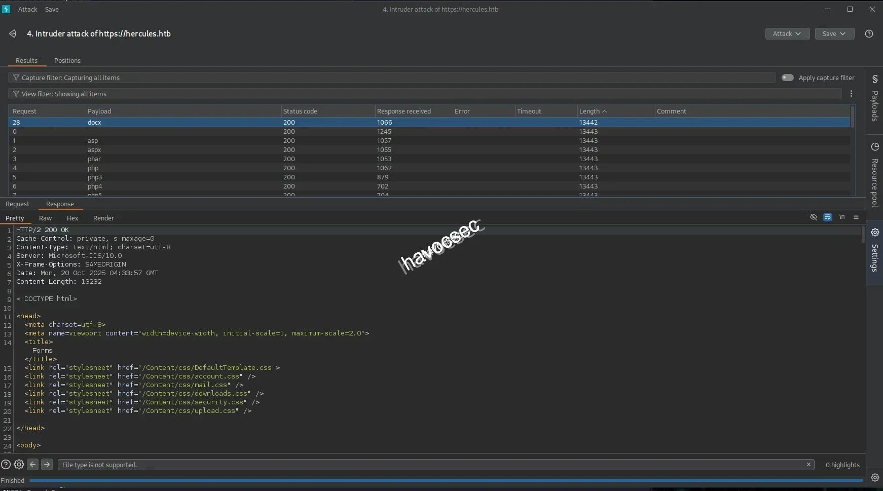 Hercules Website web admin Forms Bruteforce 1